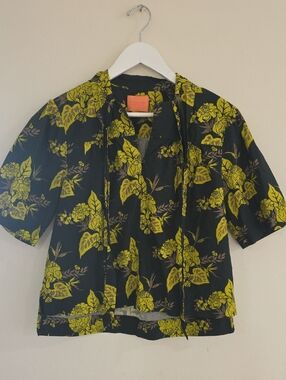 Scotch And Soda Cosmic Surf Black Floral Top